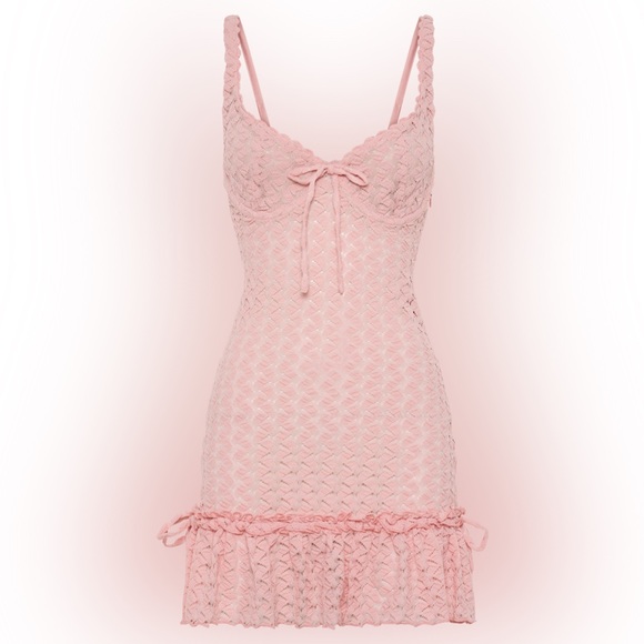 Meshki MARIETTA
Cupped Lace Mini Dress - Fairy Floss Pink SOLD - Picture 4 of 4